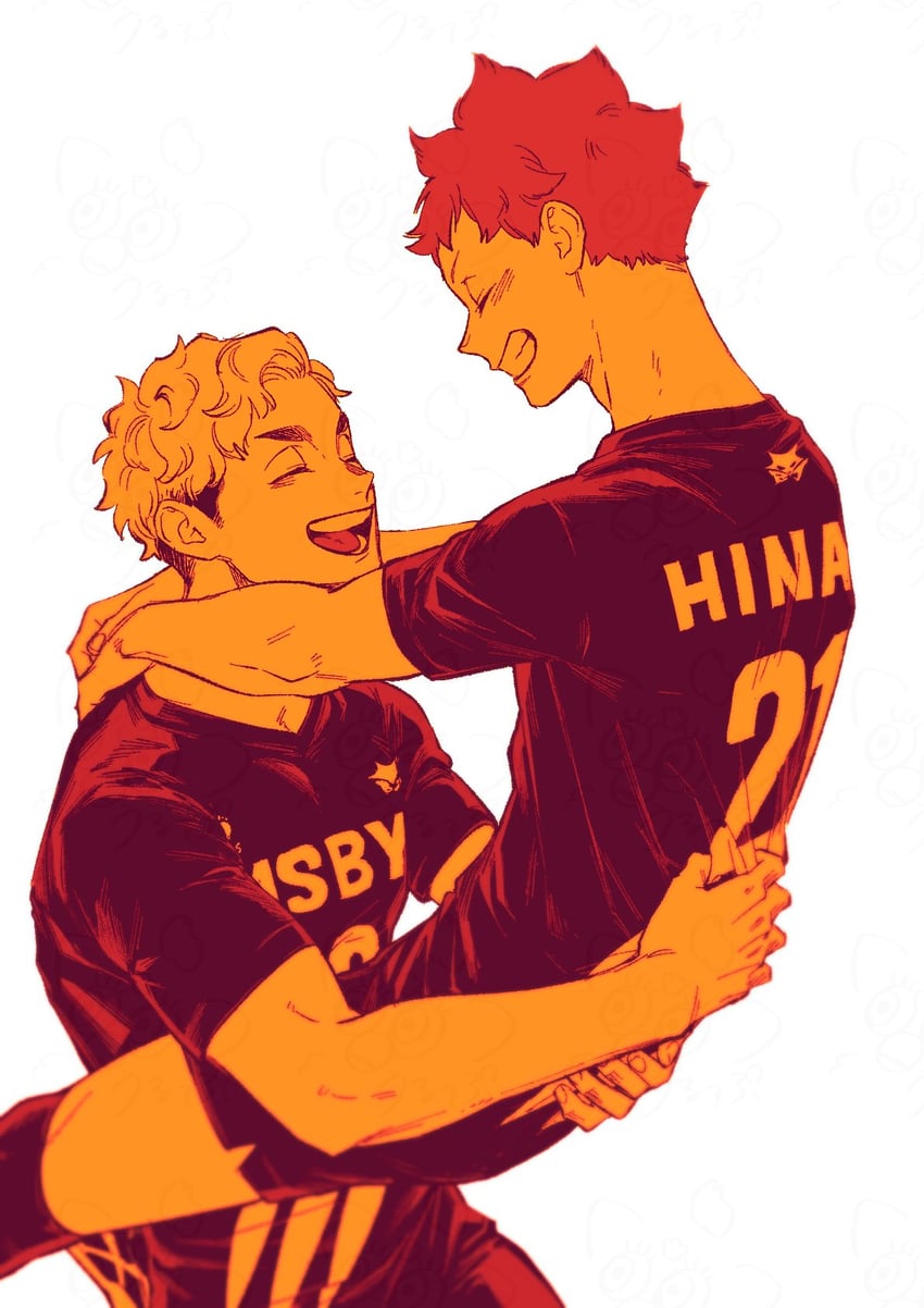 hinata shouyou and miya atsumu (haikyuu!!) drawn by urup_zzz