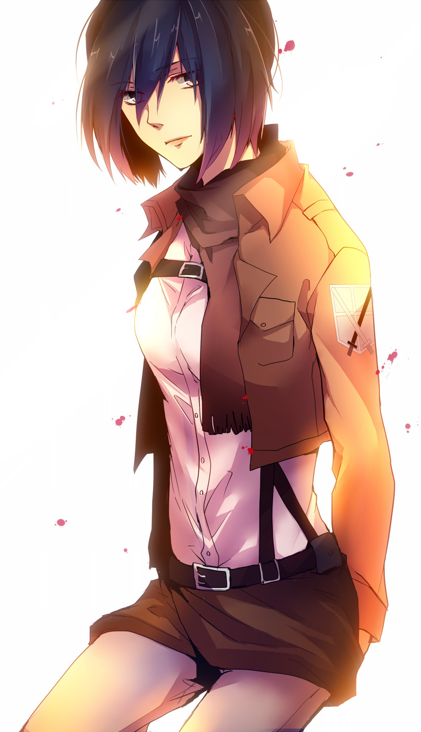mikasa ackerman (shingeki no kyojin) drawn by gegege_no_chihiro