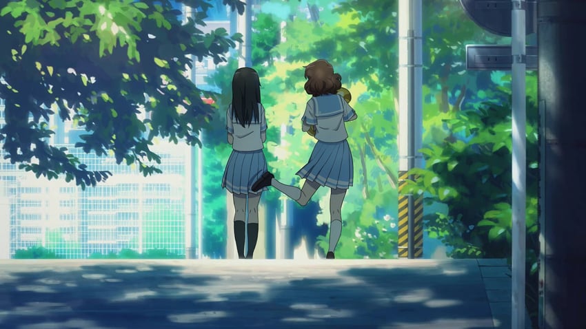 oumae kumiko and kousaka reina (lycoris recoil and 1 more) drawn by vveiiiiii