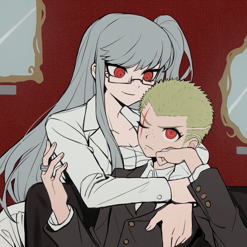 pekoyama peko and kuzuryu fuyuhiko (danganronpa and 2 more) drawn by casssstle12