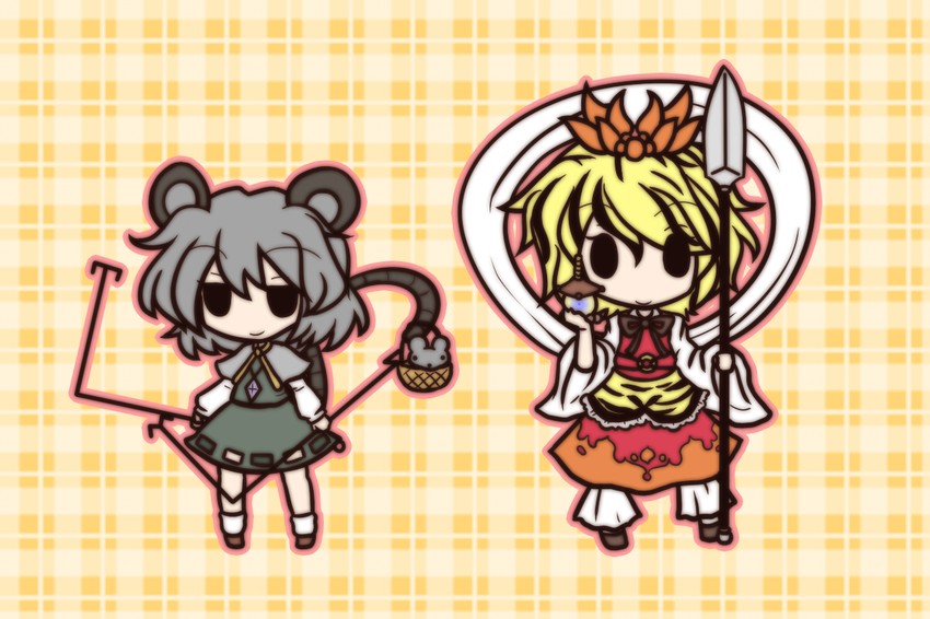 nazrin and toramaru shou (touhou) drawn by fushigi_ebi