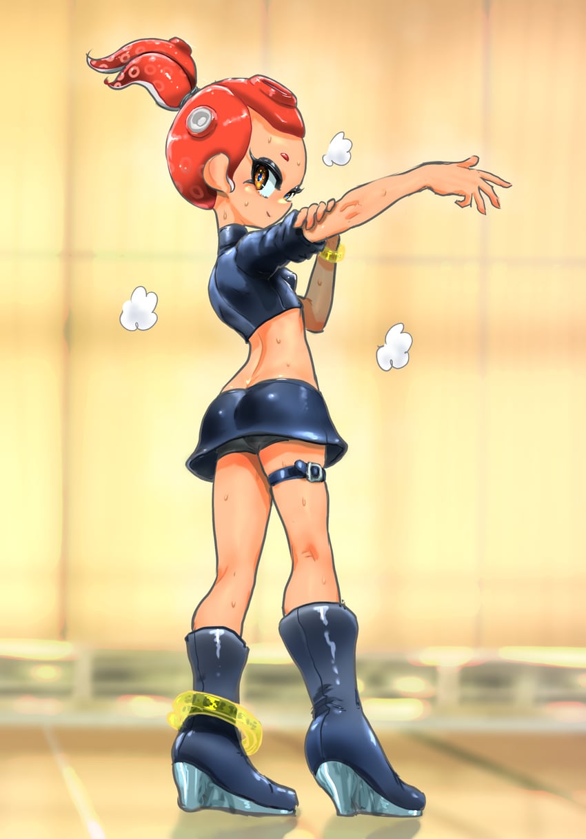 octoling player character, octoling girl, and agent 8 (splatoon and 2 more) drawn by koharu2.5