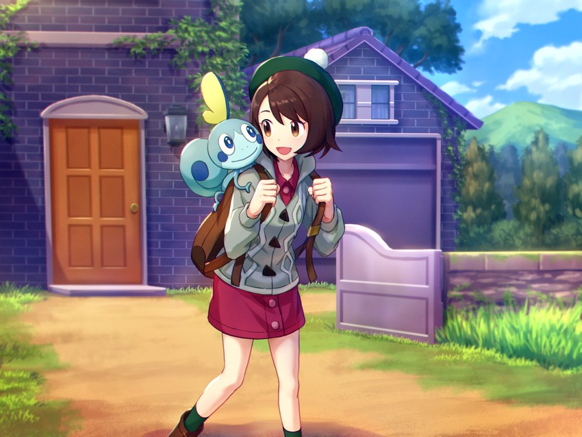 gloria and sobble (pokemon and 1 more) drawn by shouhei