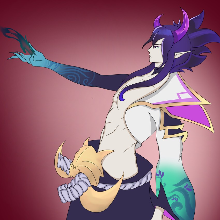 thresh and spirit blossom thresh (league of legends) drawn by shamashio