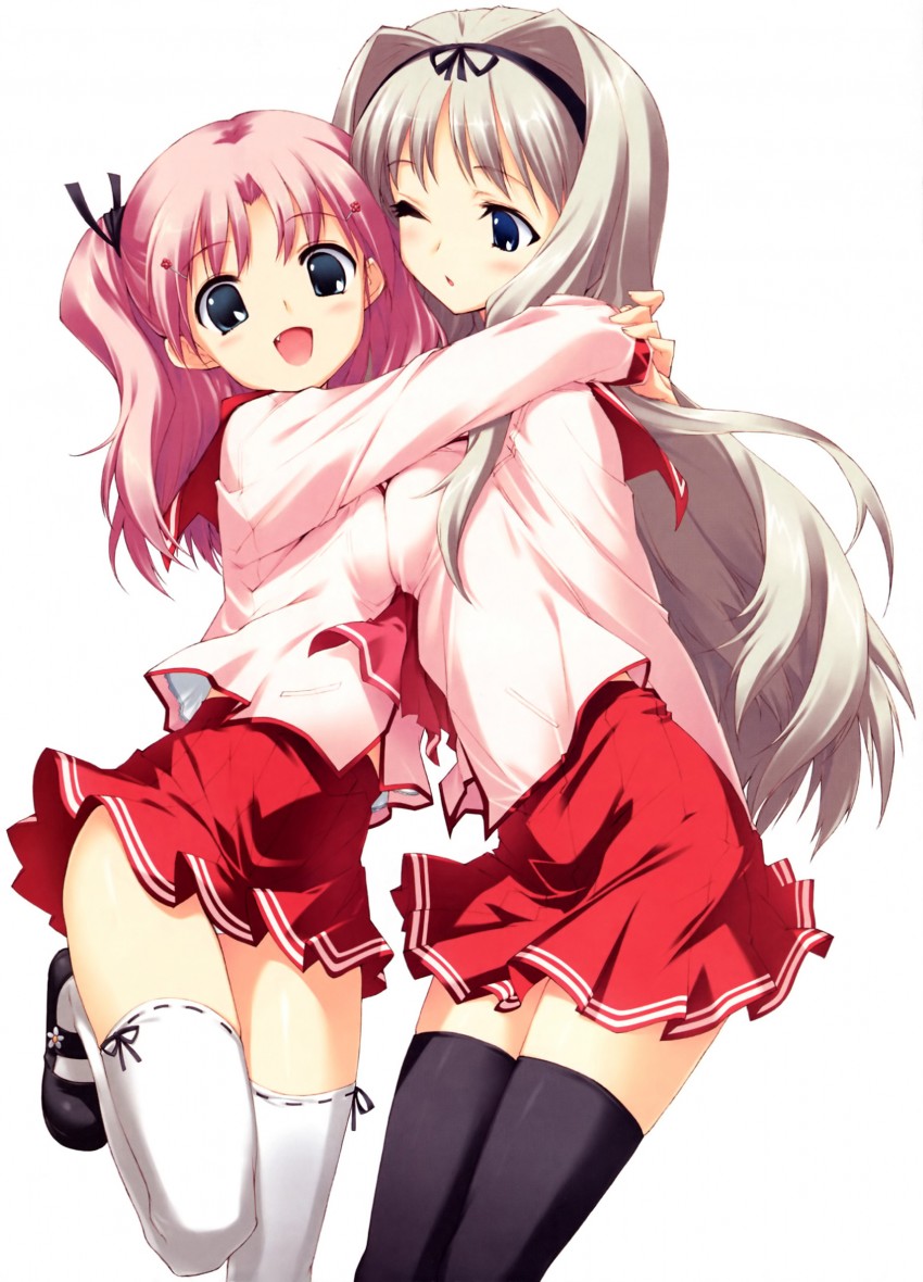 kusugawa sasara and maaryan (to heart and 1 more) drawn by kawata_hisashi