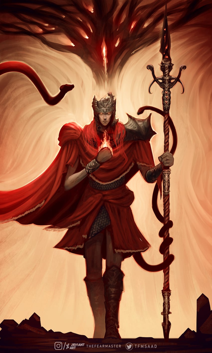 messmer the impaler (elden ring and 1 more) drawn by thefearmaster