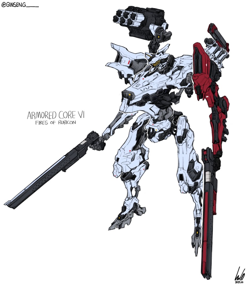 armored core and 1 more drawn by ginseng_(xin)