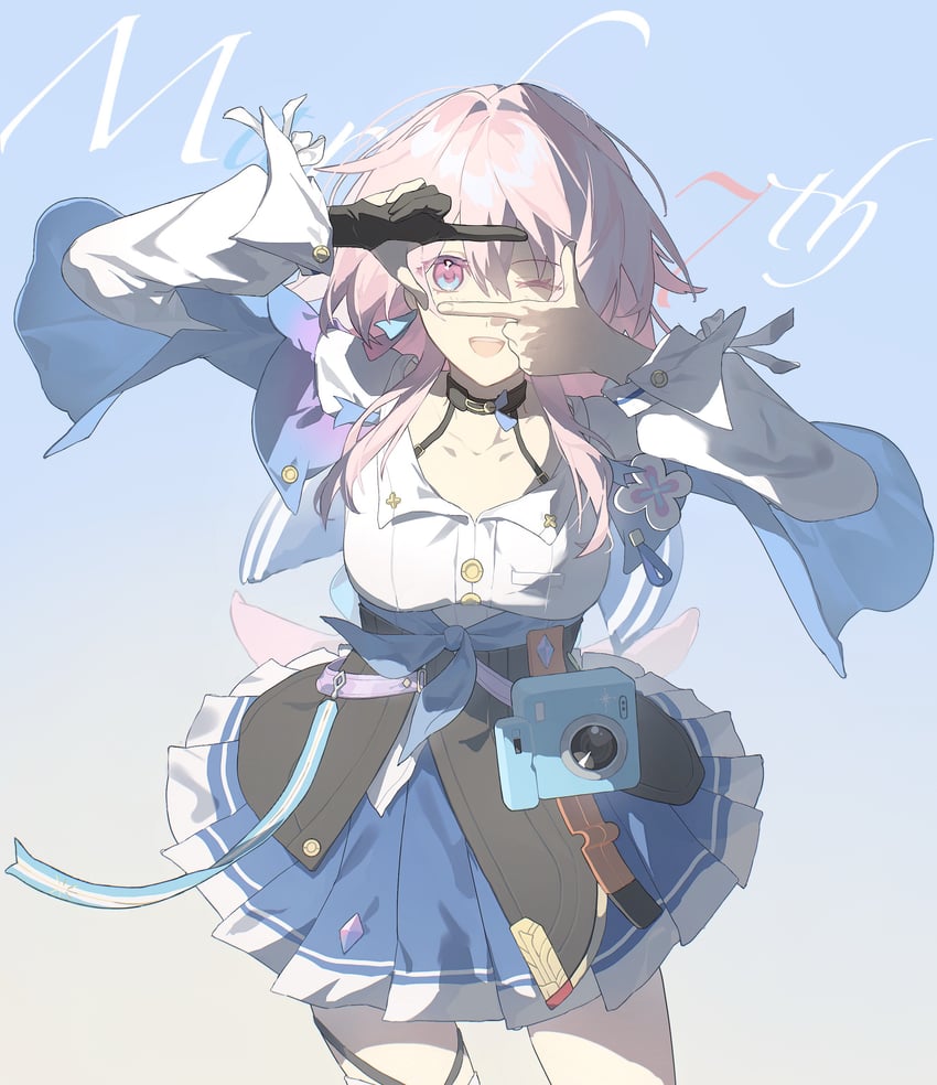 march 7th (honkai and 1 more) drawn by qingxinguayu.