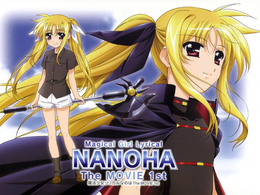 fate testarossa and bardiche (lyrical nanoha and 2 more) drawn by okuda_yasuhiro