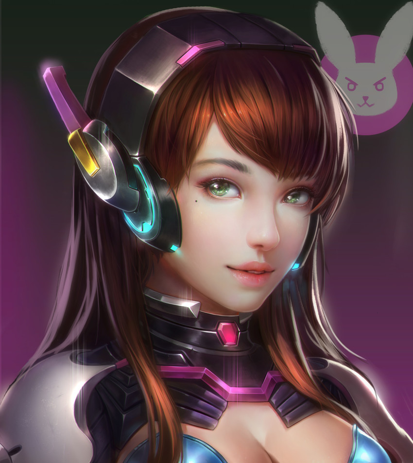 d.va (overwatch and 1 more) drawn by zhen_guodong