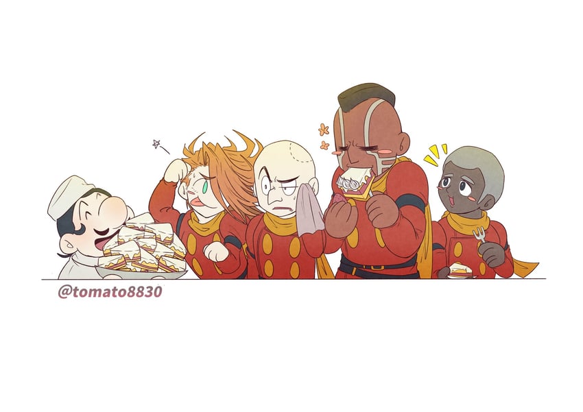 jet link, great britain, geronimo jr, pyunma, and chang changku (cyborg 009) drawn by tomato8830