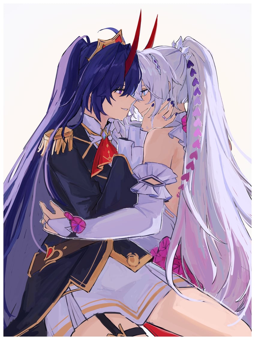 kiana kaslana and raiden mei (honkai and 1 more) drawn by weeiskaw