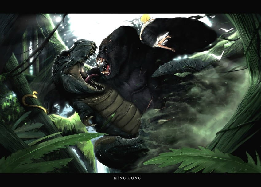 king kong and vastatosaurus rex (king kong) drawn by dan_luvisi