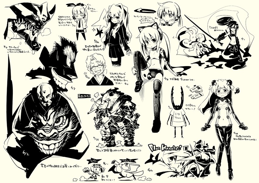 souryuu asuka langley, aisaka taiga, sanzen'in nagi, curse maker, bushidou, and 4 more (neon genesis evangelion and 8 more) drawn by himukai_yuuji