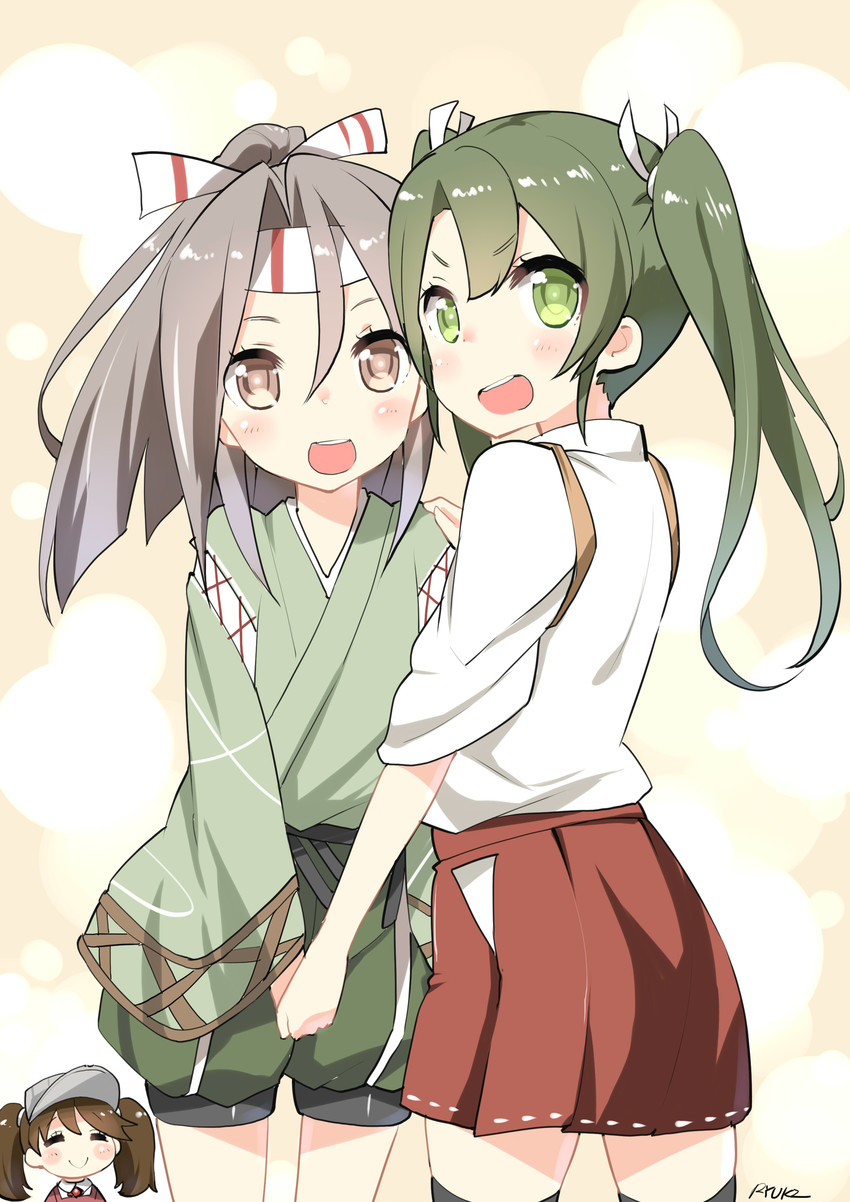 zuikaku, ryuujou, and zuihou (kantai collection) drawn by ryuki_(ryukisukune)