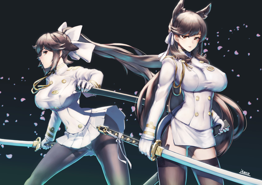 atago and takao (azur lane) drawn by itaco