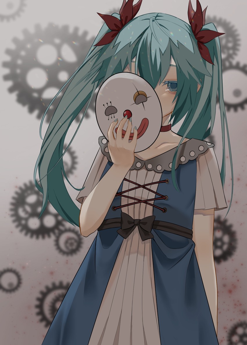 hatsune miku (vocaloid and 2 more) drawn by nonda.