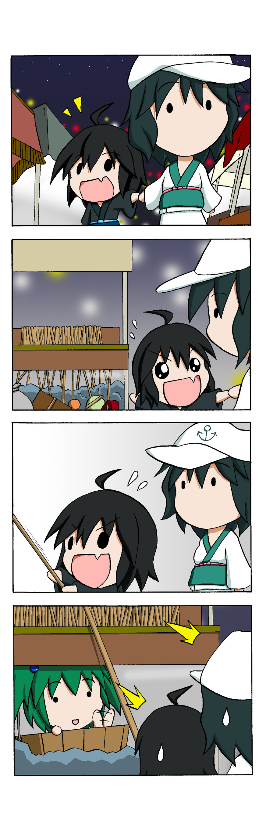 houjuu nue, murasa minamitsu, and kisume (touhou) drawn by rakugaki-biyori