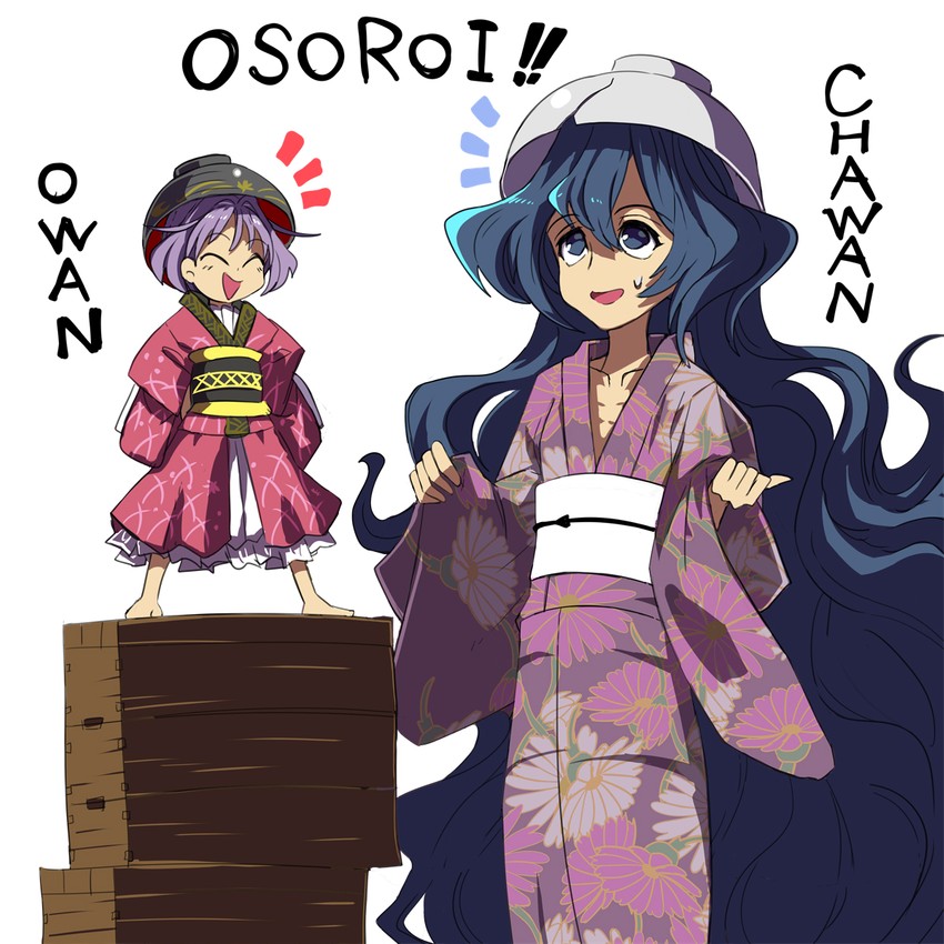 sukuna shinmyoumaru and yorigami shion (touhou) drawn by syope