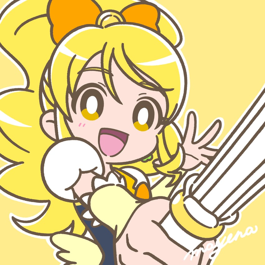 oomori yuuko and cure honey (precure and 1 more) drawn by mayena
