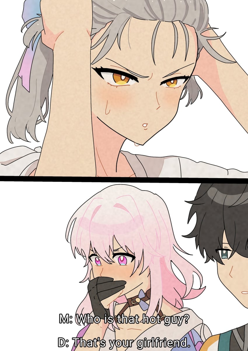 trailblazer, stelle, march 7th, and dan heng (honkai and 2 more) drawn by yuki_(winter2521119)