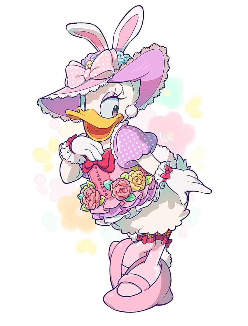 daisy duck and end bunny (mickey mouse & friends and 2 more) drawn by kiri_futoshi