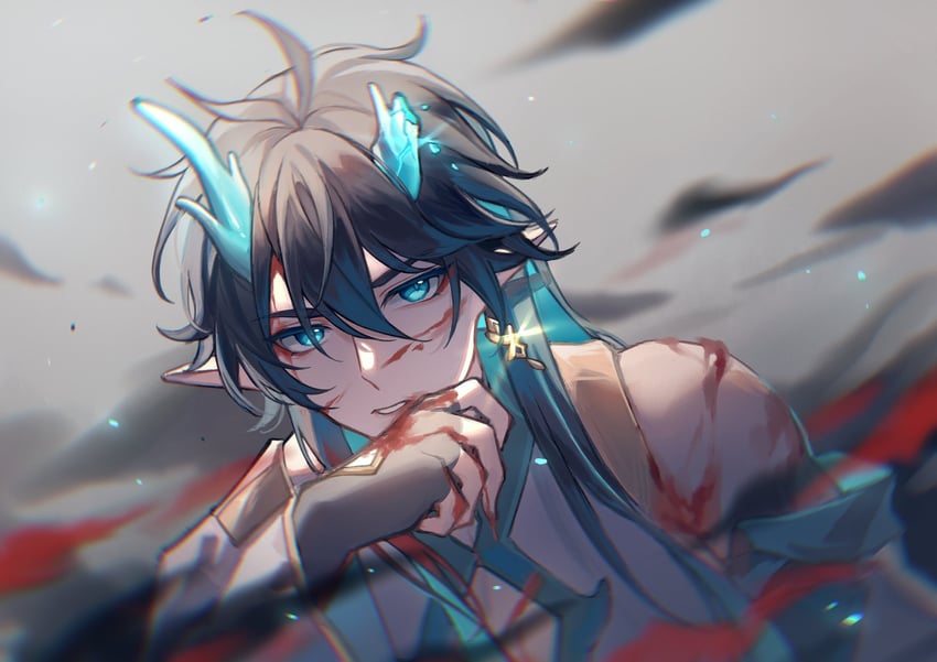 dan heng (honkai and 1 more) drawn by hanaki_yuu