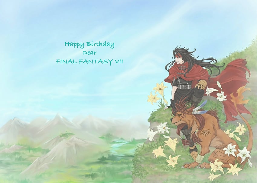 vincent valentine and red xiii (final fantasy and 1 more) drawn by msa_mne