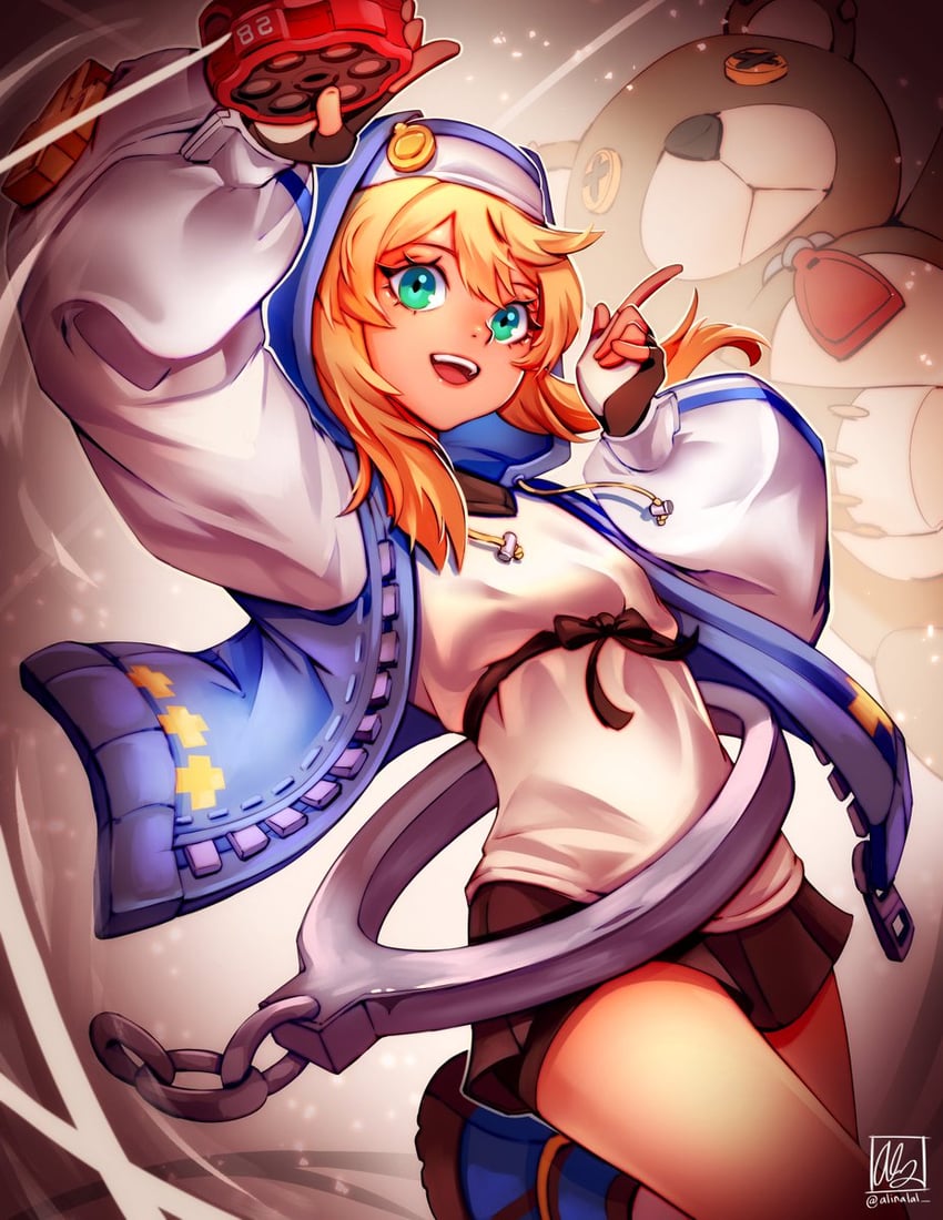 bridget and roger (guilty gear and 1 more) drawn by alina_l