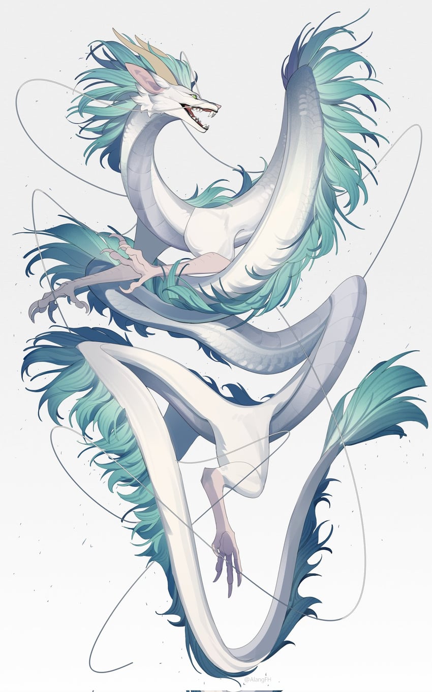 haku (sen to chihiro no kamikakushi) drawn by tianlang_fenghuo