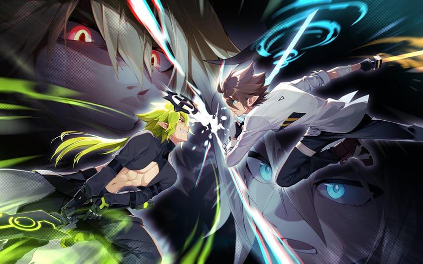 xander and anmicius (aotu world) drawn by kirindora