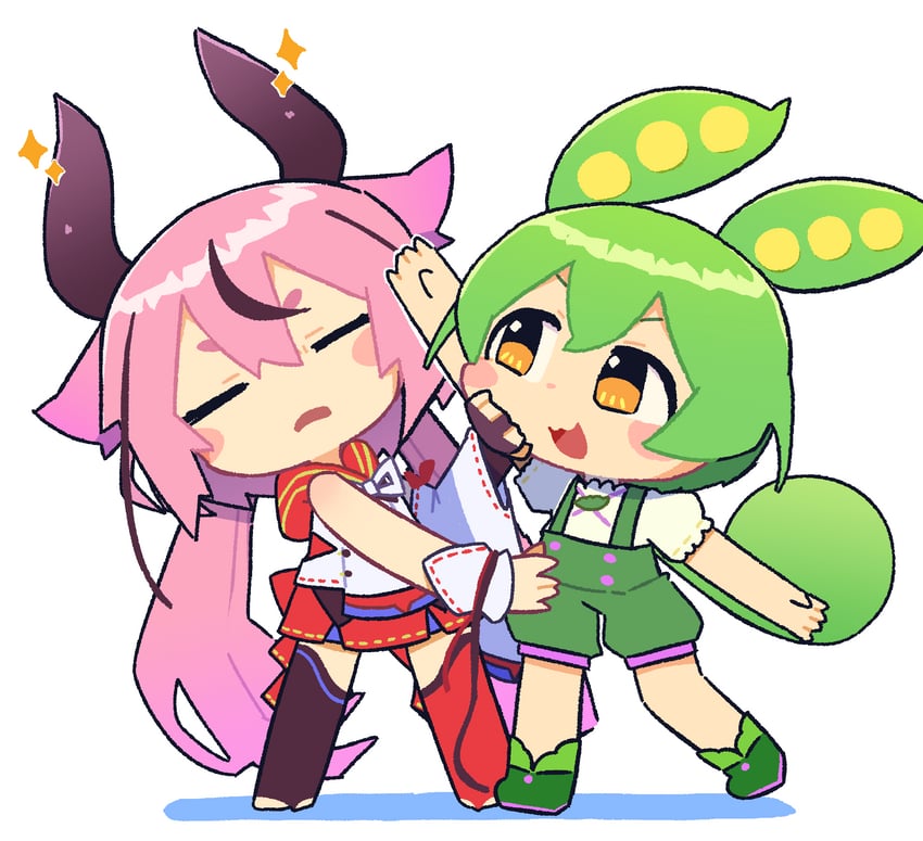 zundamon and meika hime (vocaloid and 1 more) drawn by konohoshi