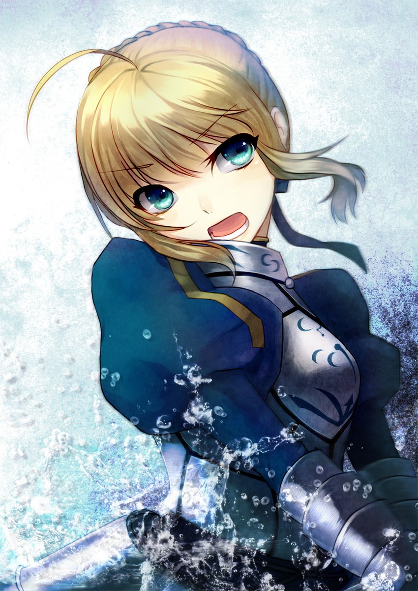 artoria pendragon and saber (fate and 1 more) drawn by reniirean