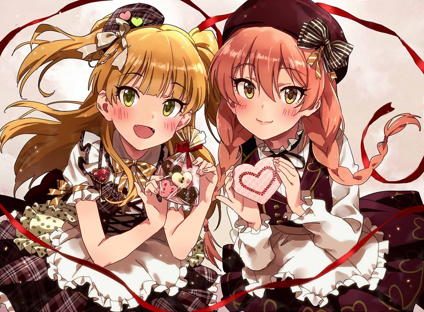 jougasaki mika and jougasaki rika (idolmaster and 1 more) drawn by sonsoso