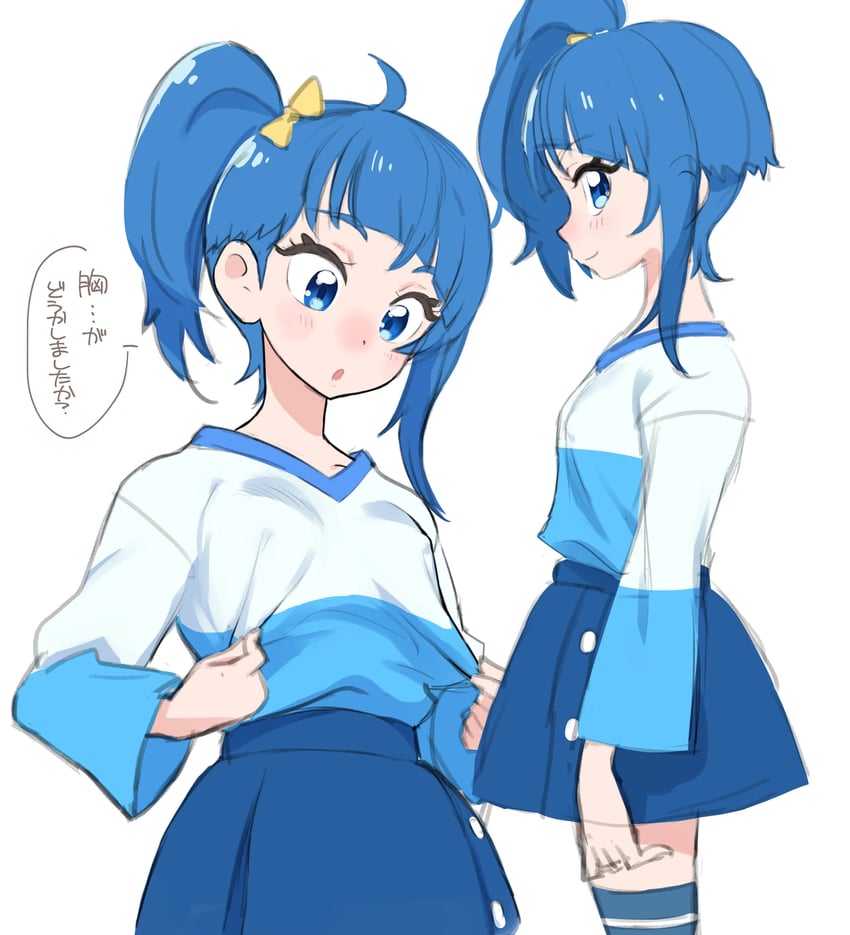 sora harewataru (precure and 1 more) drawn by kikurage_(crayon_arts)