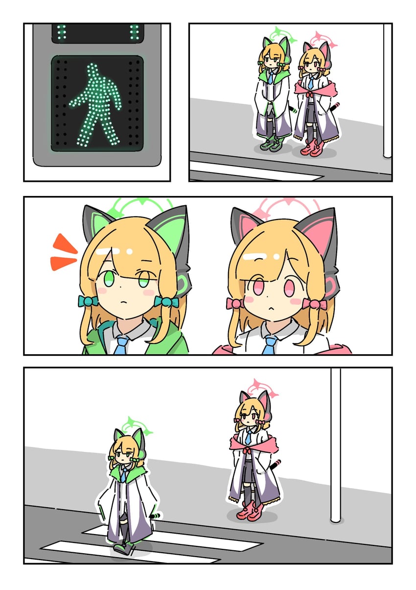 momoi and midori (blue archive) drawn by ossa_2019