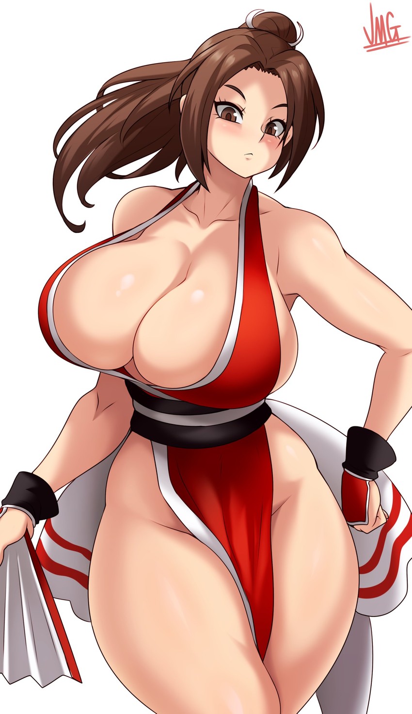 shiranui mai (the king of fighters and 1 more) drawn by jmg