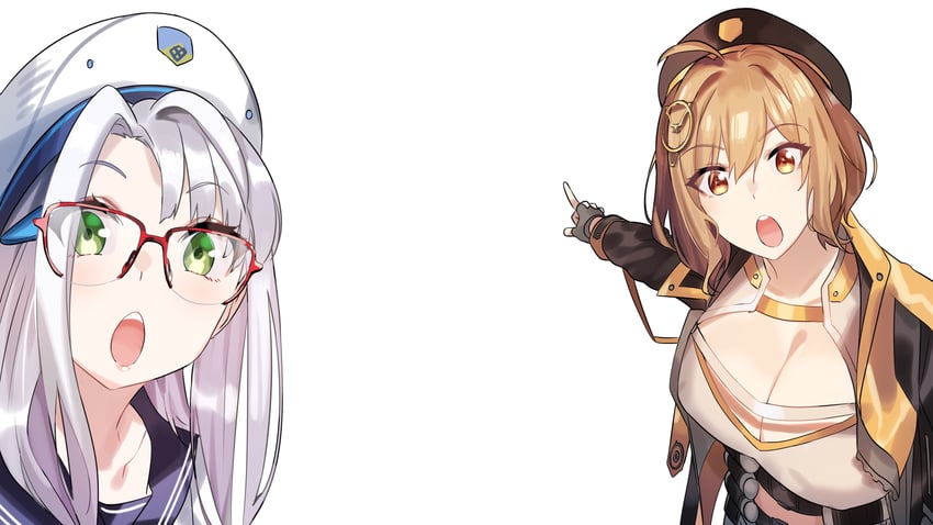 anis and neon (goddess of victory: nikke) drawn by fare