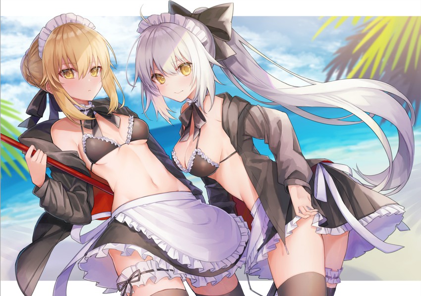 artoria pendragon, jeanne d'arc alter, and saber alter (fate and 1 more) drawn by coyucom