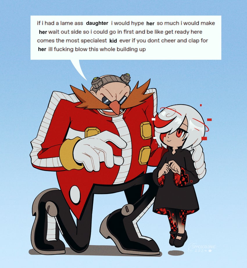 dr. eggman and sage (sonic and 2 more) drawn by spacecolonie