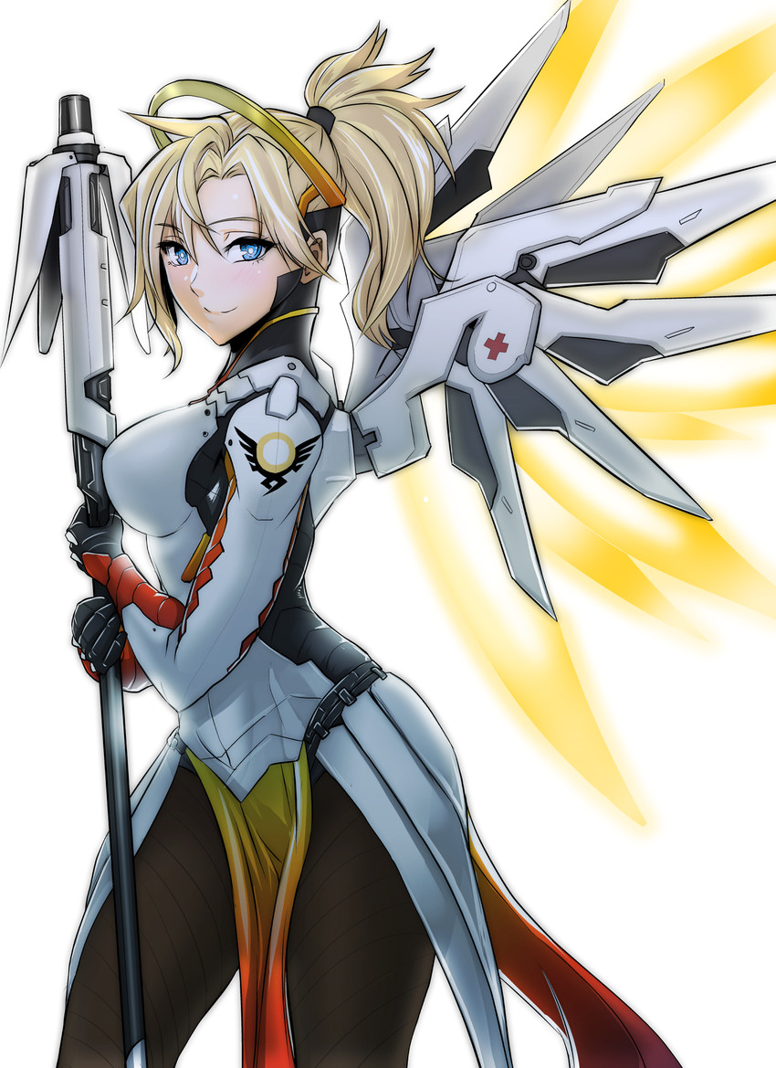 mercy (overwatch and 1 more) drawn by clash_kuro_neko
