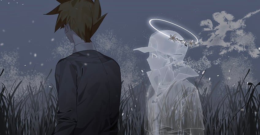 red and blue oak (pokemon and 1 more) drawn by x_grlo4