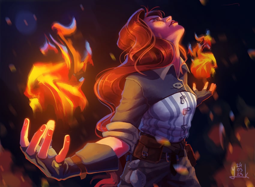 triss merigold (the witcher and 1 more) drawn by anna_dmyterchuk