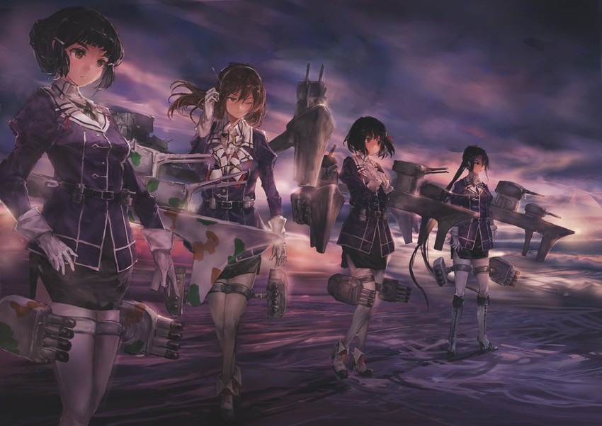 ashigara, haguro, nachi, myoukou, ashigara kai ni, and 3 more (kantai collection) drawn by toka_(marchlizard)