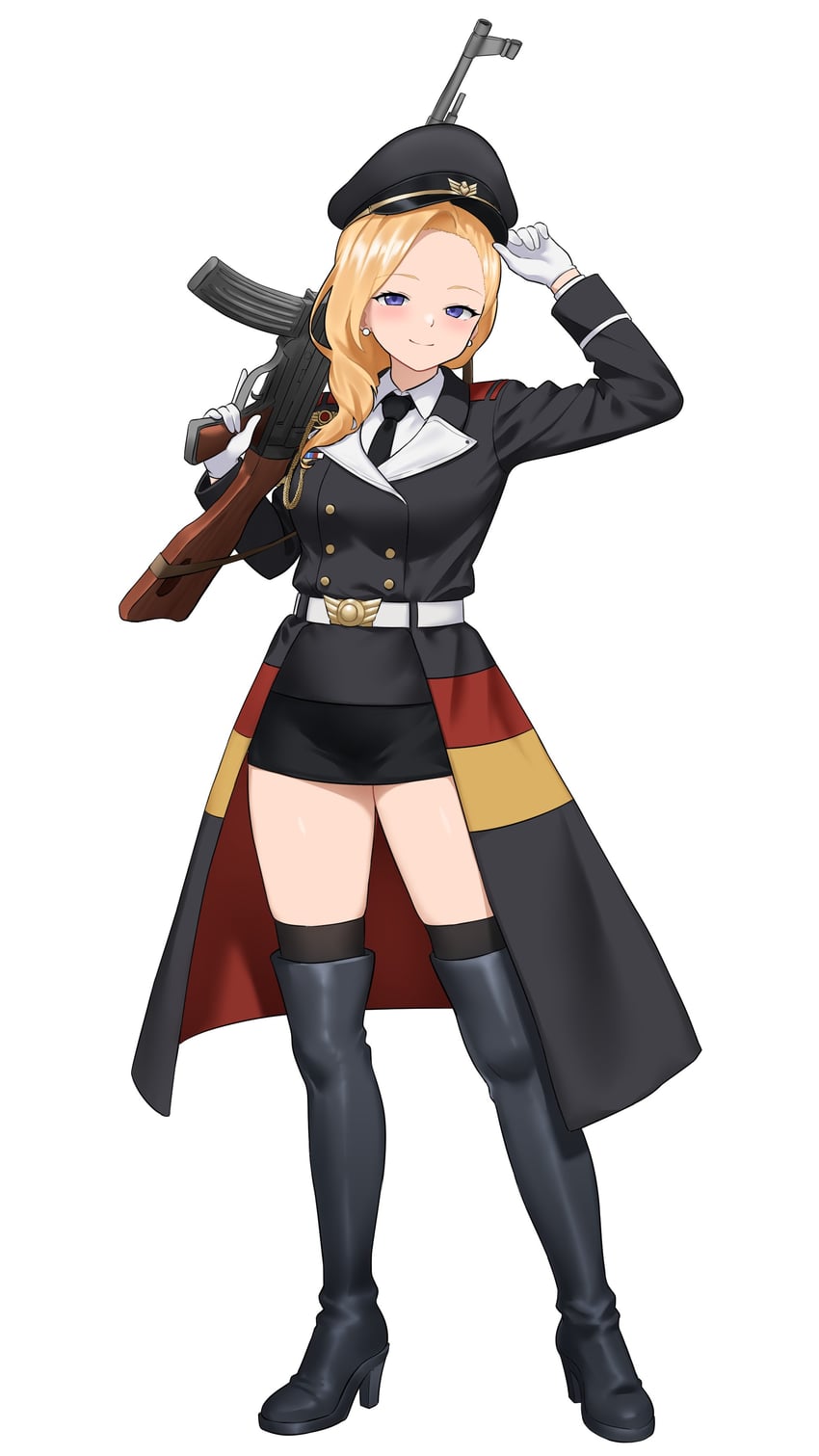 hood and stg44 (azur lane and 1 more) drawn by parallelrey