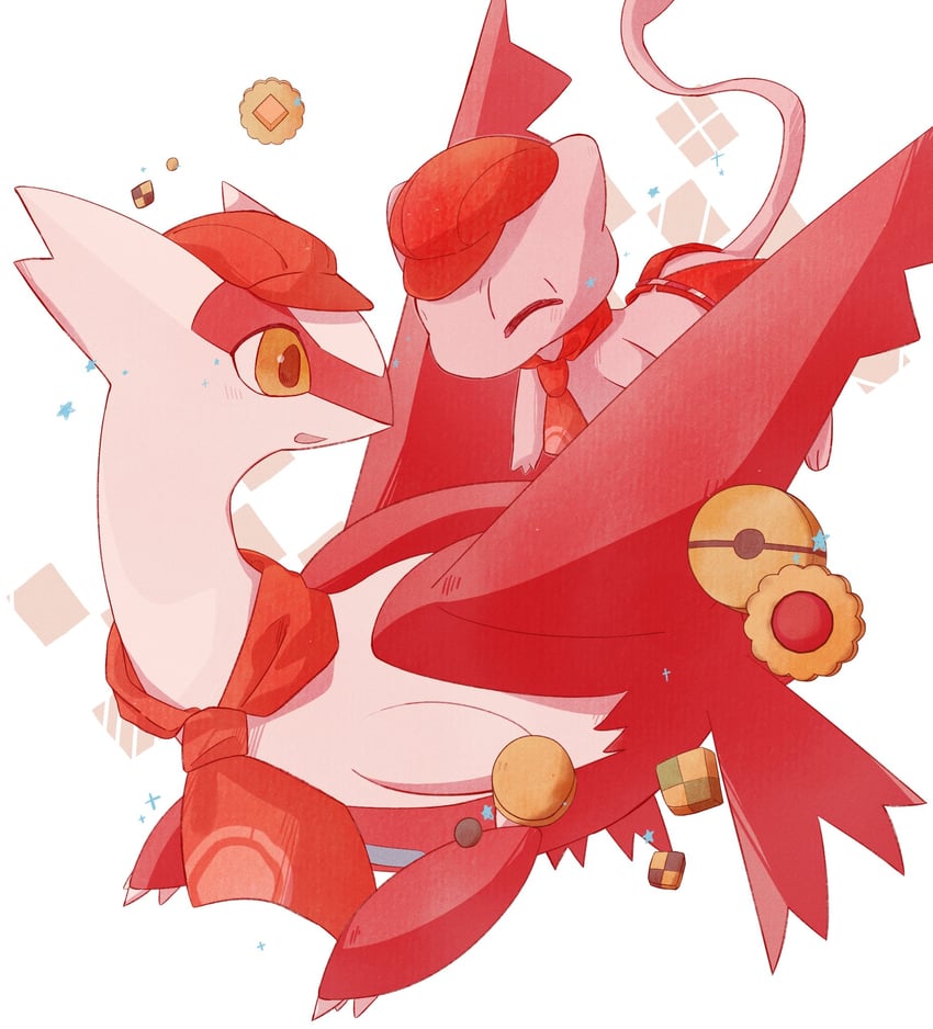 mew and latias (pokemon and 1 more) drawn by soke_sa