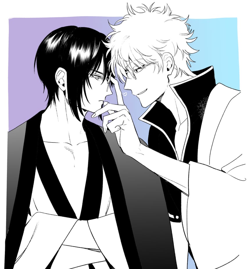 sakata gintoki and takasugi shinsuke (gintama) drawn by ryousuke_(tukr5384)