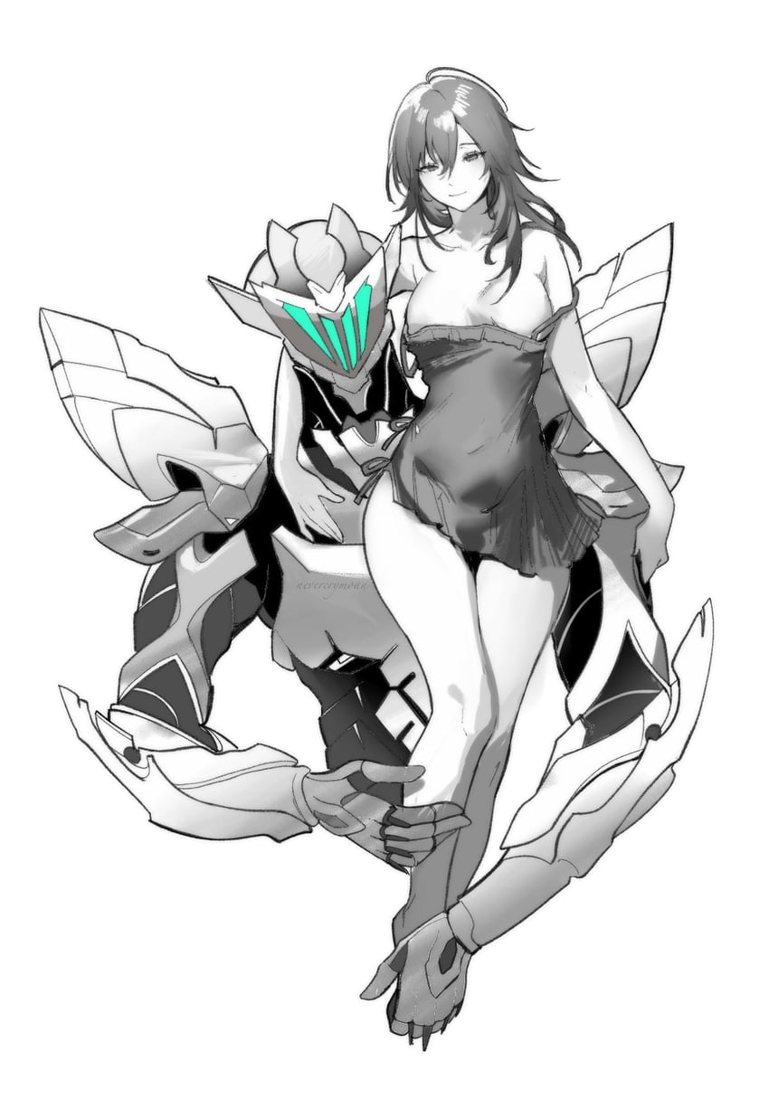 trailblazer, firefly, stelle, and sam (honkai and 1 more) drawn by nevercrymoon