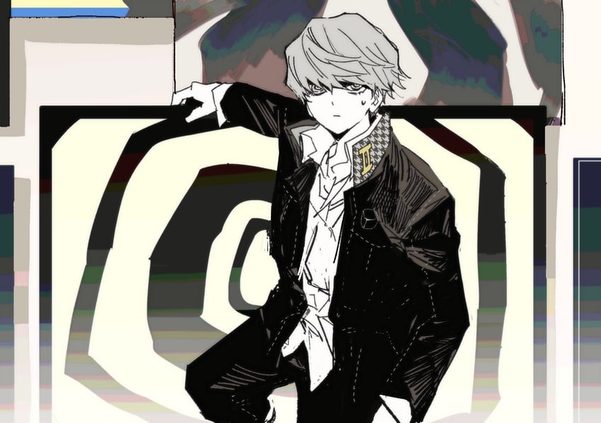 narukami yu (persona and 1 more) drawn by goguma_wagamja