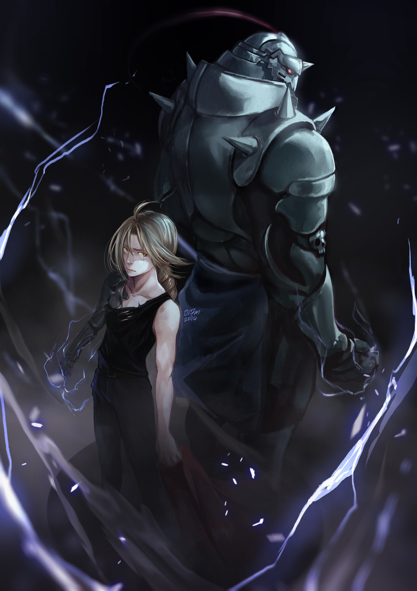 edward elric and alphonse elric (fullmetal alchemist) drawn by 017m